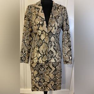 Altuzarra for Target Two Piece Snake Print Suit Jacket Skirt Size 8 / Medium